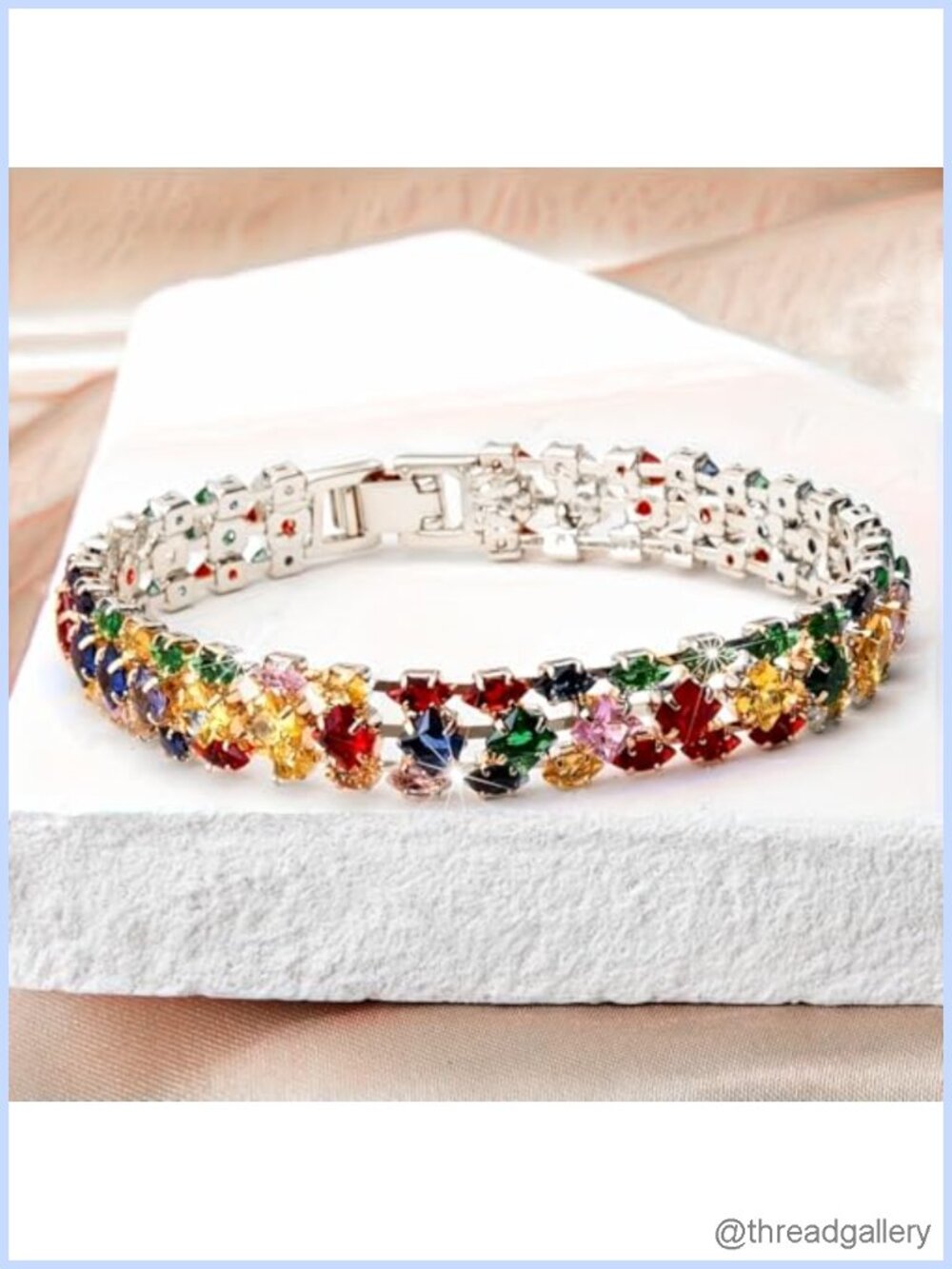 Cubic Zirconia Tennis Bracelet Stackable Gemstone Bracelets